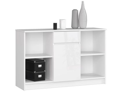 komoda b 17 120 cm biela biely lesk e08e0b97