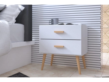 Nočný stolík SCANDI 2D - biely