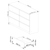 komoda kuba 120 cm 6 z suviek biela sonocb279524