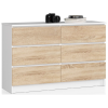 komoda kuba 120 cm 6 z suviek biela sono3b10600c