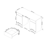 p sac st l a5 135 cm bielo grafitovo siv21396b95