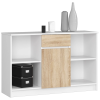 komoda b 17 120 cm biela sonoma d613b080