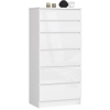 komoda kuba 60 cm 6 z suviek biela lesk 747bc226