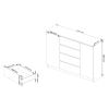 komoda kuba 140 cm 2 dvere 4 z suvky sonbb2439bb