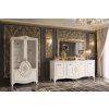 MILAN mala obyvacka glamour styl, biela a zlate ornamenty