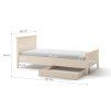 STORY SO 16, postel 90 cm, bezova dub svetly vincenza 2
