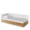 SIMI MS 09L, postel lava 90 cm s matracom, biela hikoria prirodna 1