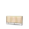 FLOW FW 03, 3 dverova komoda, dub svetly vincenza cierna 1
